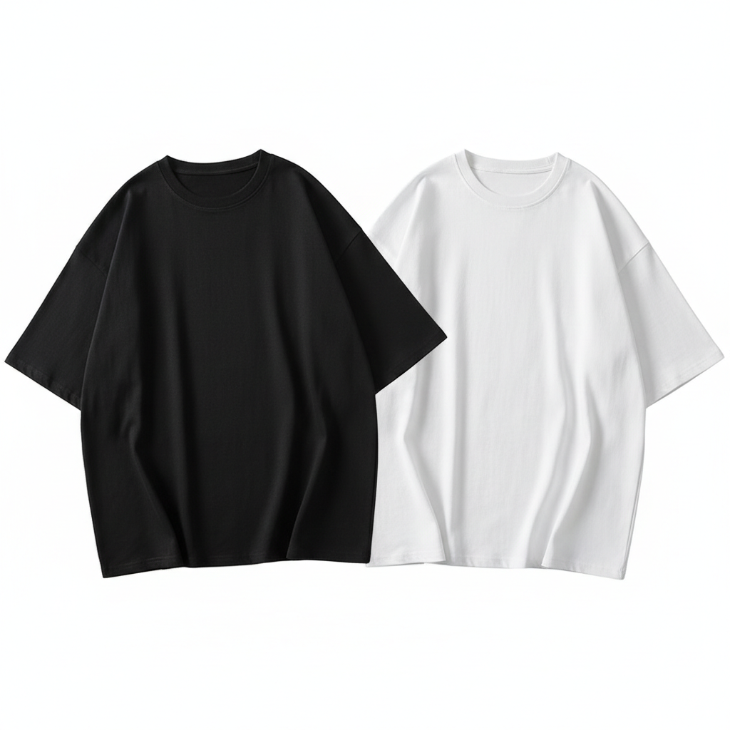 Koreansk Oversized T-skjorte – Herre