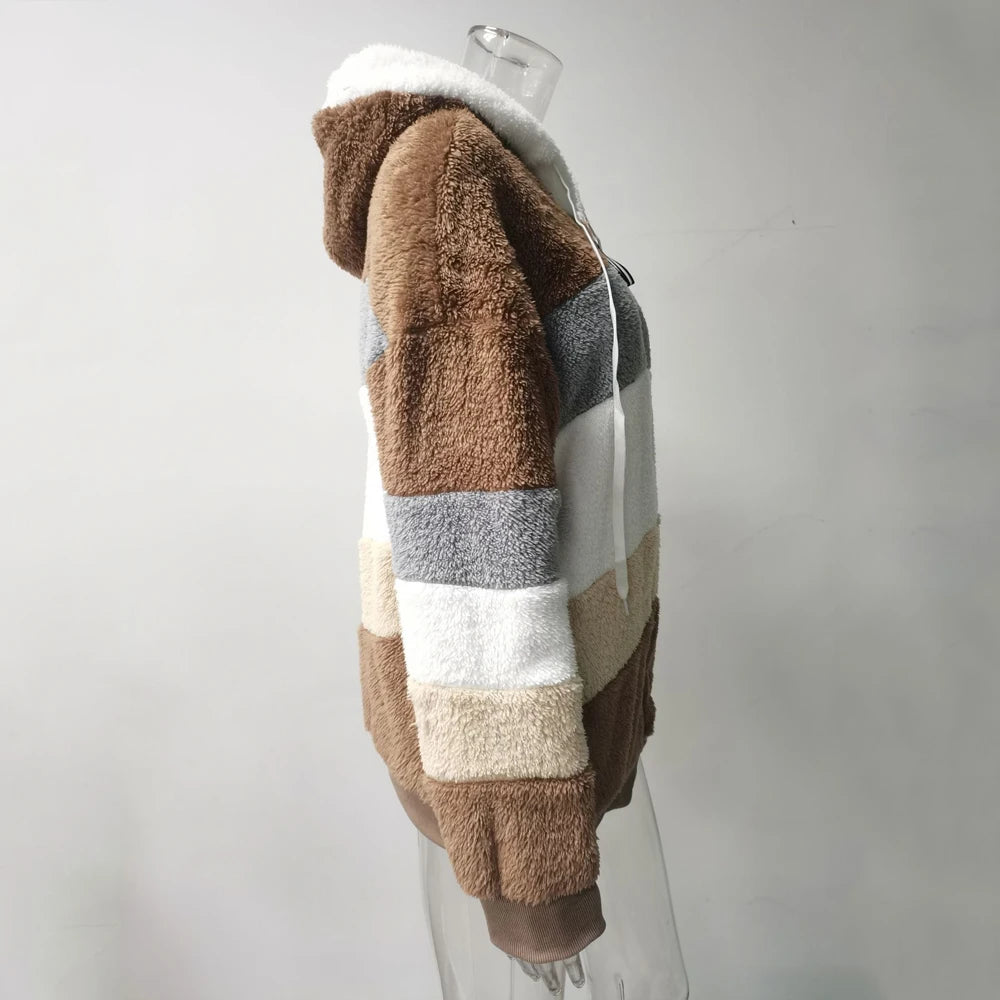 Oversized Hette-jakke Dame – Varm Vinterjakke med Glidelås