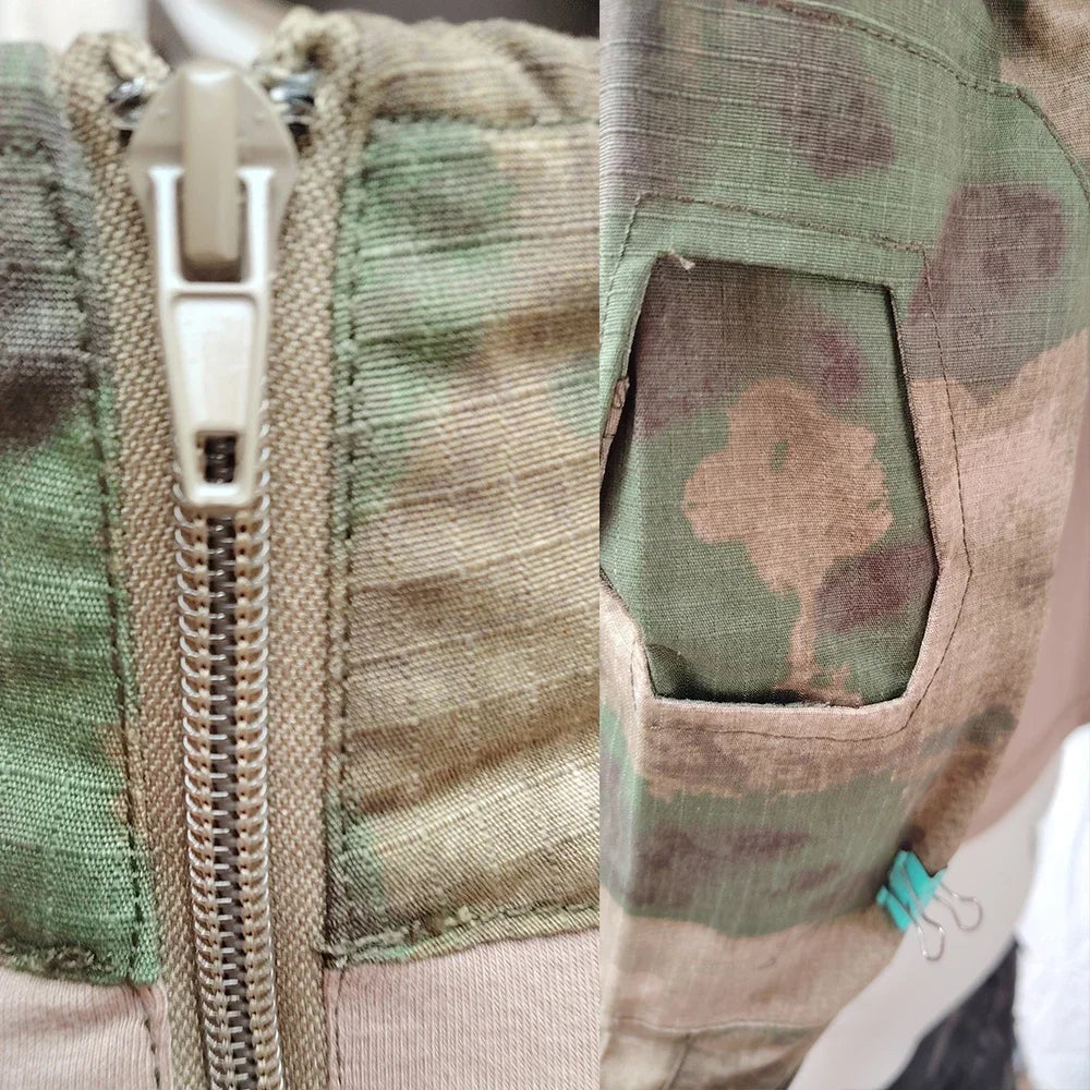 Taktisk Uniform Sett - Kamuflasje Jakt Klær - Skjorte og Bukse - Airsoft Paintball.