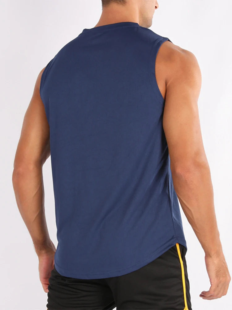 Gym Vest for Menn - Bodybuilding Singlet Ermeløs Treningstopp