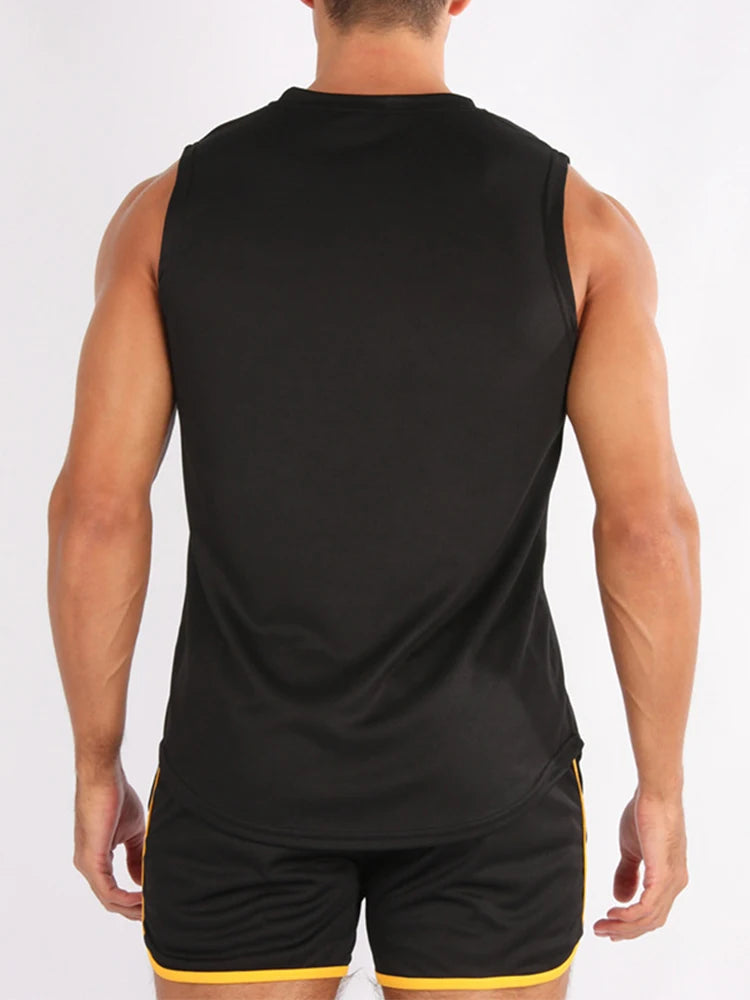 Gym Vest for Menn - Bodybuilding Singlet Ermeløs Treningstopp