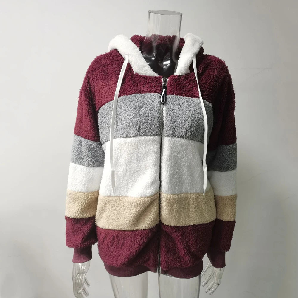 Oversized Hette-jakke Dame – Varm Vinterjakke med Glidelås