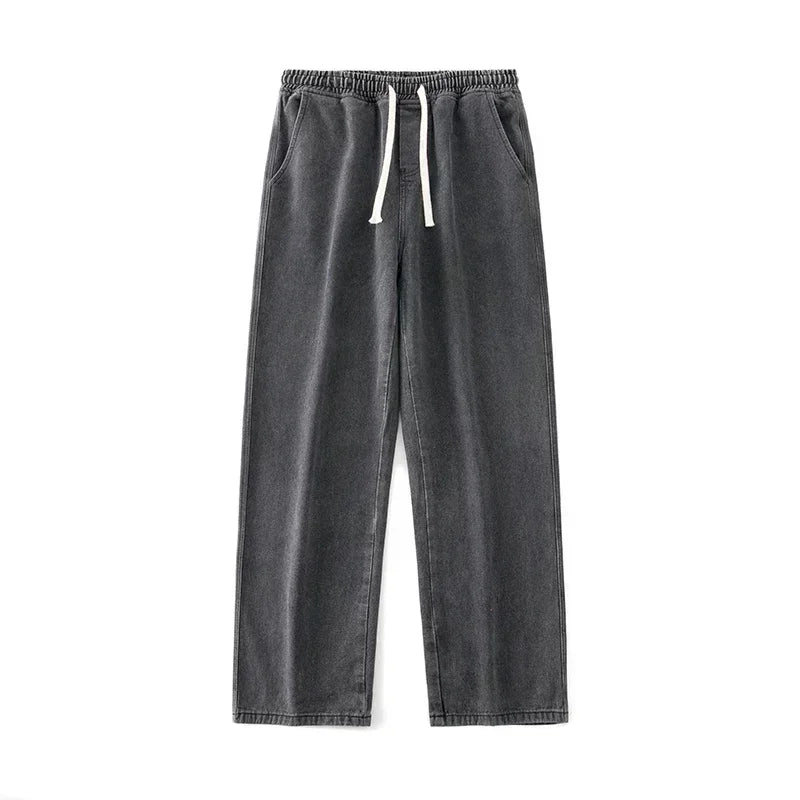 Herrejeans – Løs Straight Fit | Streetwear & Koreansk Stil