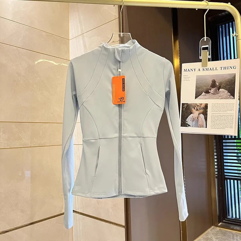 Treningsjakke for kvinner – Slim Fit Cardigan med glidelås