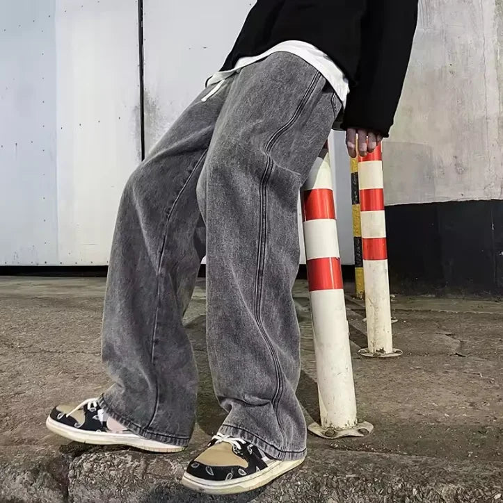 Streetwear Wide Leg Jeans – Løs passform