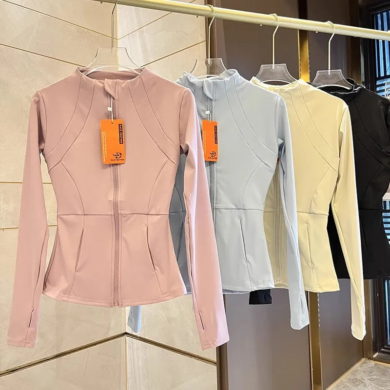 Treningsjakke for kvinner – Slim Fit Cardigan med glidelås