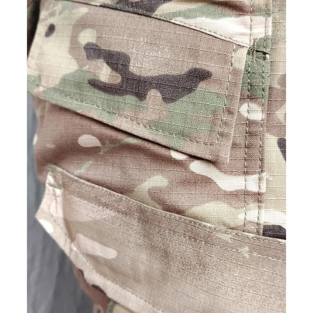 Taktisk Uniform Sett - Kamuflasje Jakt Klær - Skjorte og Bukse - Airsoft Paintball.