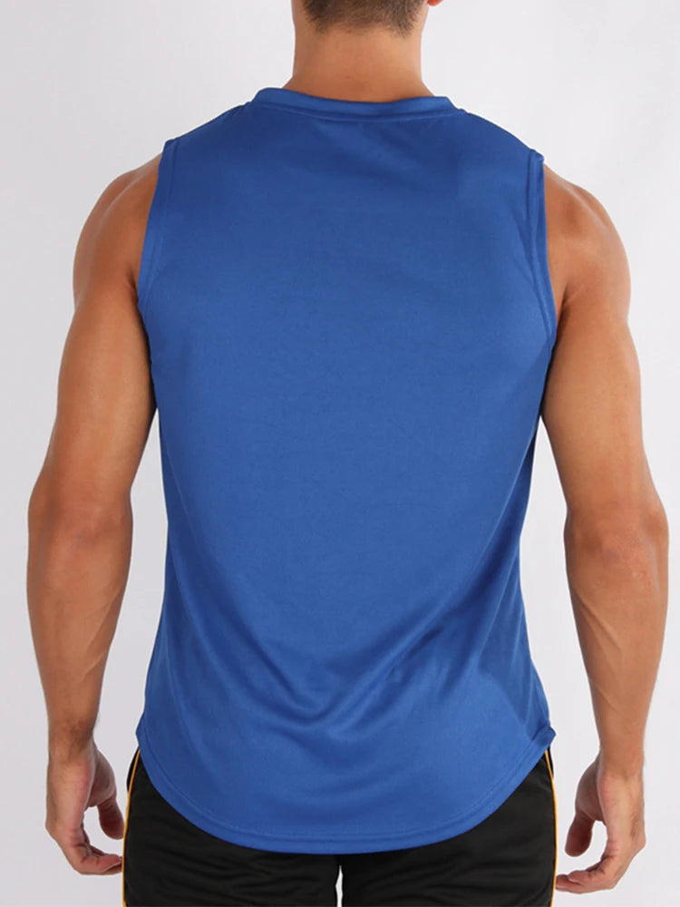 Gym Vest for Menn - Bodybuilding Singlet Ermeløs Treningstopp