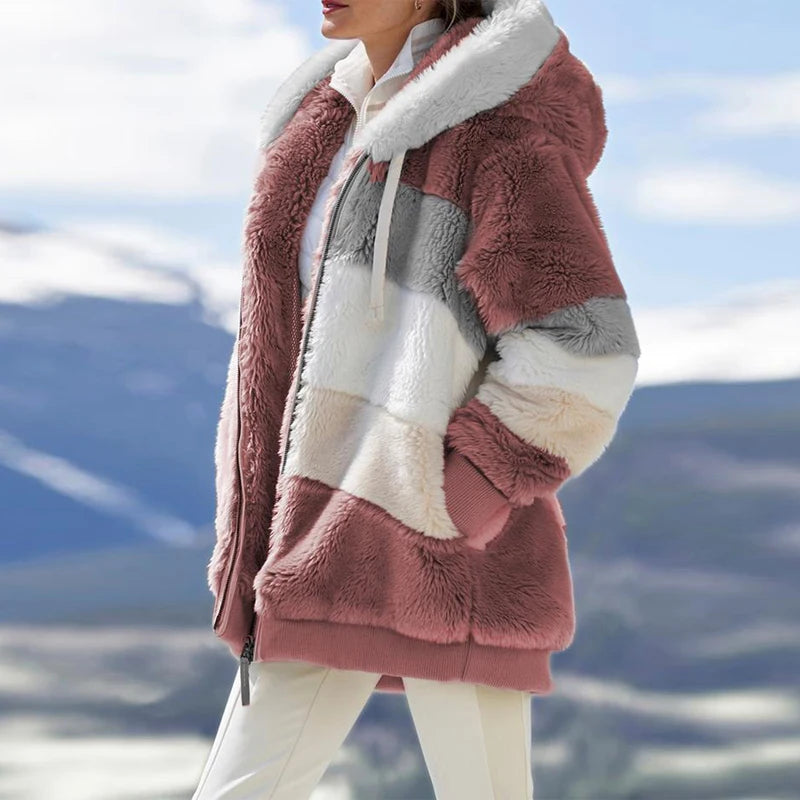 Oversized Hette-jakke Dame – Varm Vinterjakke med Glidelås