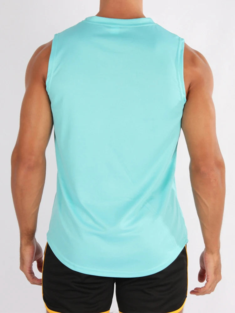 Gym Vest for Menn - Bodybuilding Singlet Ermeløs Treningstopp