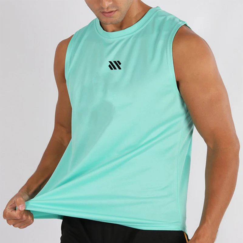 Gym Vest for Menn - Bodybuilding Singlet Ermeløs Treningstopp