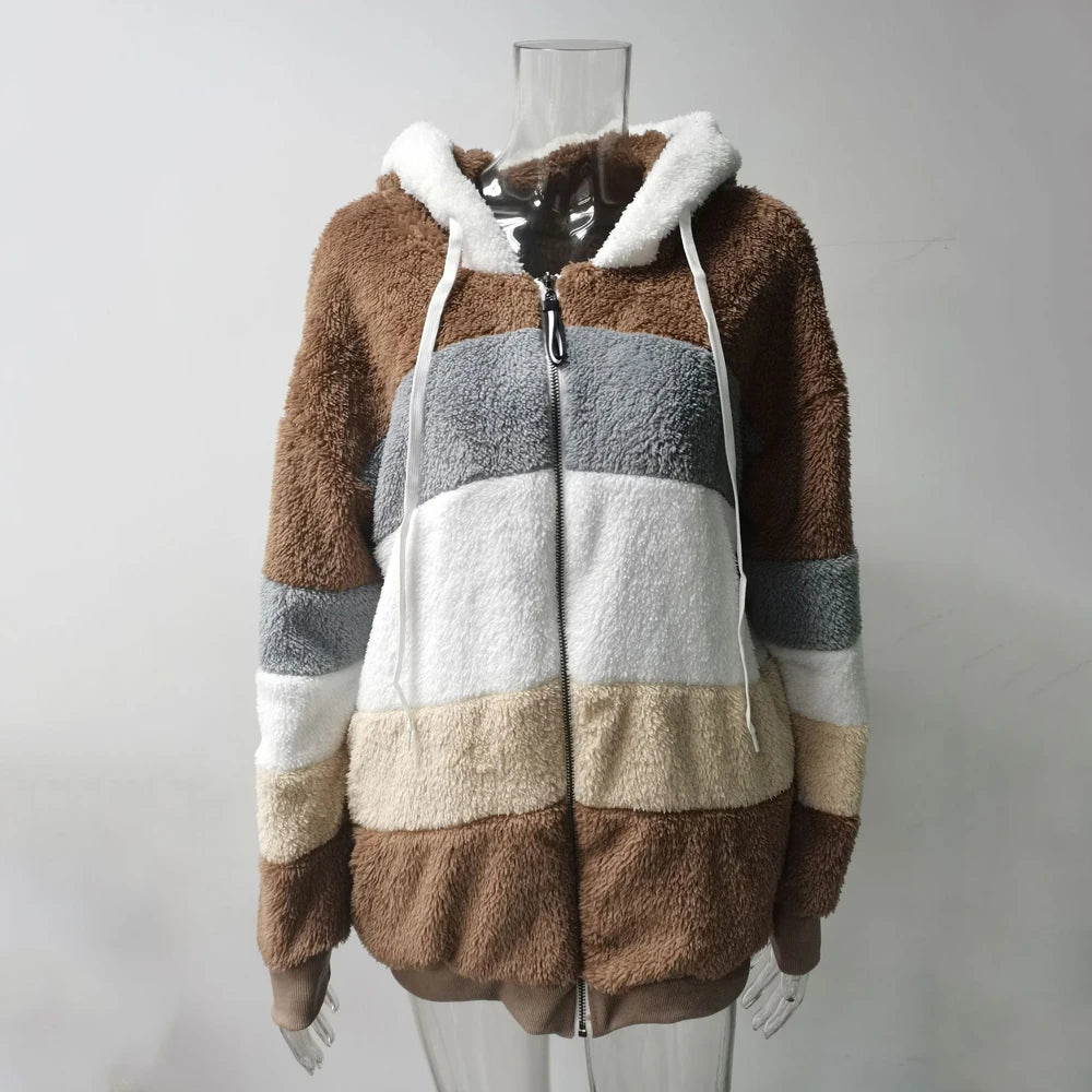 Oversized Hette-jakke Dame – Varm Vinterjakke med Glidelås