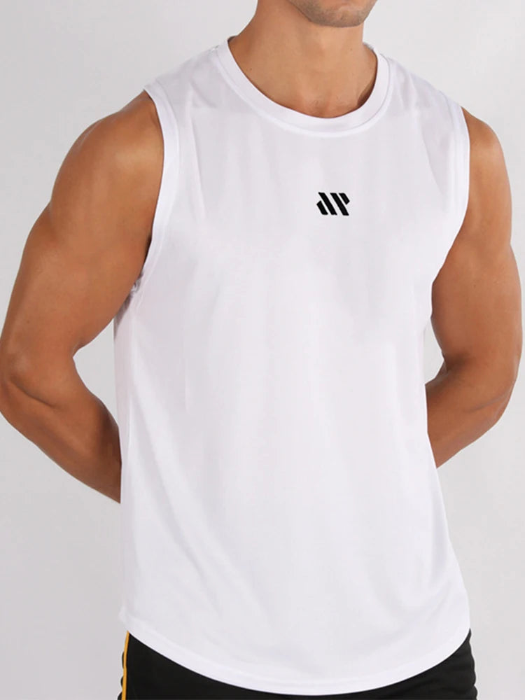 Gym Vest for Menn - Bodybuilding Singlet Ermeløs Treningstopp