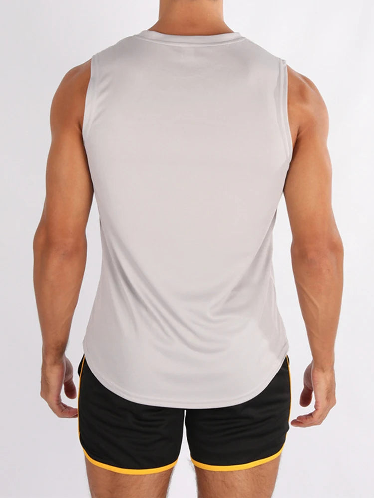 Gym Vest for Menn - Bodybuilding Singlet Ermeløs Treningstopp