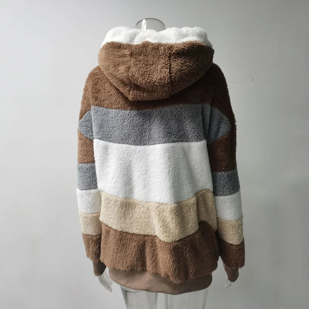Oversized Hette-jakke Dame – Varm Vinterjakke med Glidelås