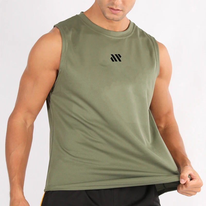 Gym Vest for Menn - Bodybuilding Singlet Ermeløs Treningstopp