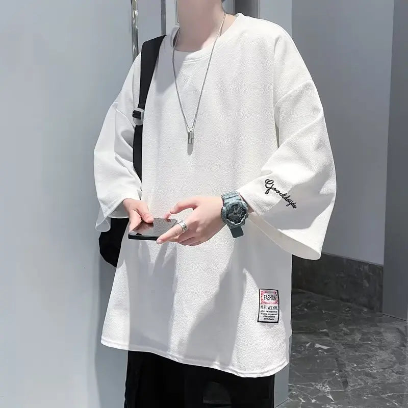Koreansk Oversized T-skjorte – Herre