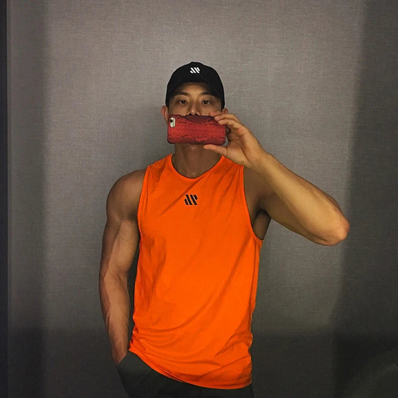 Gym Vest for Menn - Bodybuilding Singlet Ermeløs Treningstopp