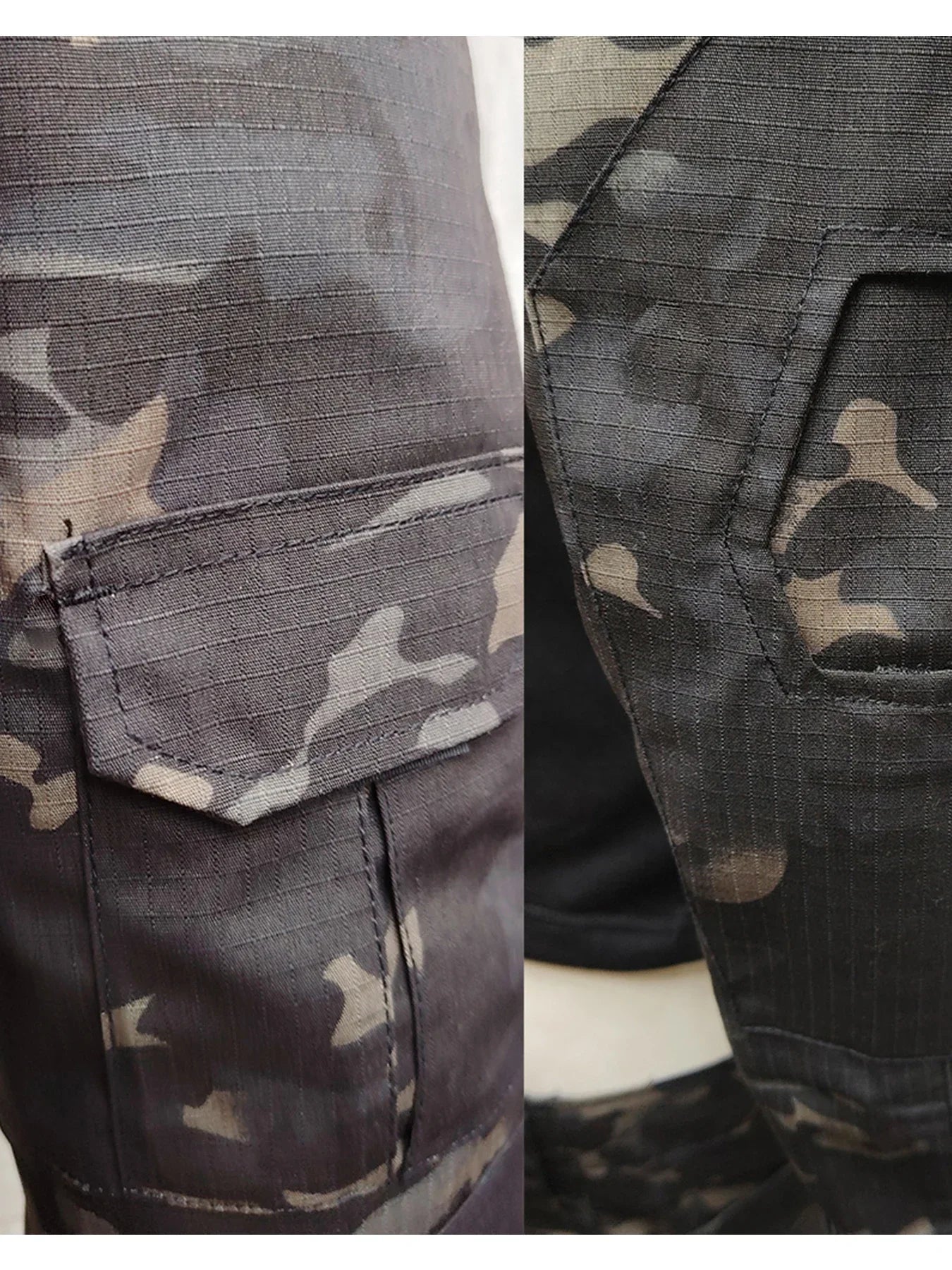 Taktisk Uniform Sett - Kamuflasje Jakt Klær - Skjorte og Bukse - Airsoft Paintball.
