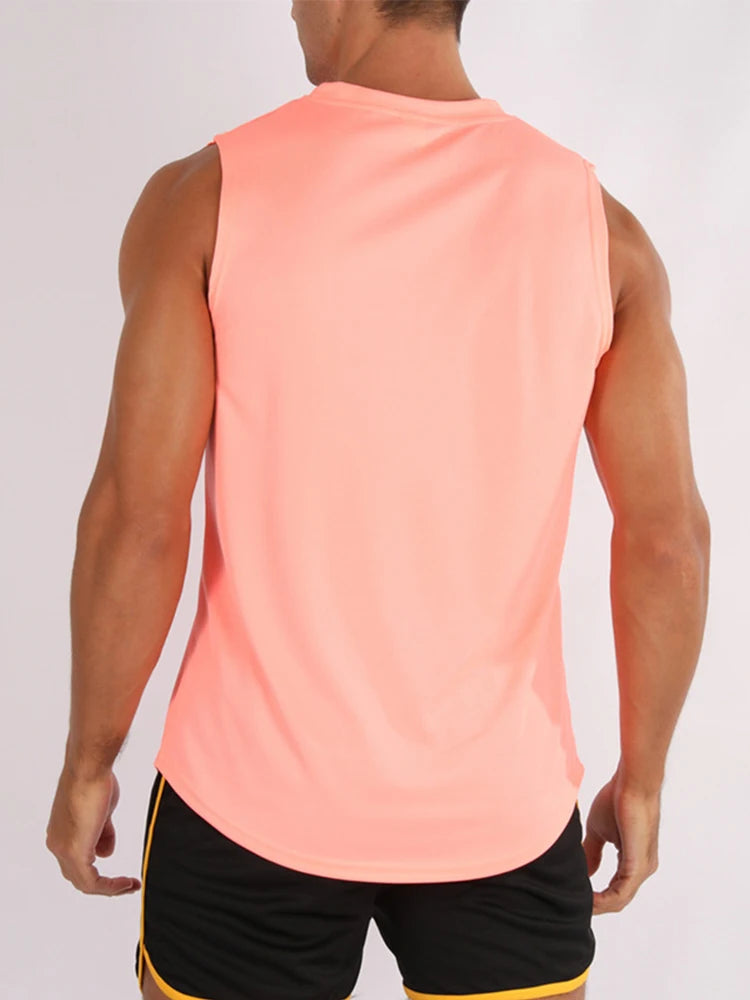 Gym Vest for Menn - Bodybuilding Singlet Ermeløs Treningstopp
