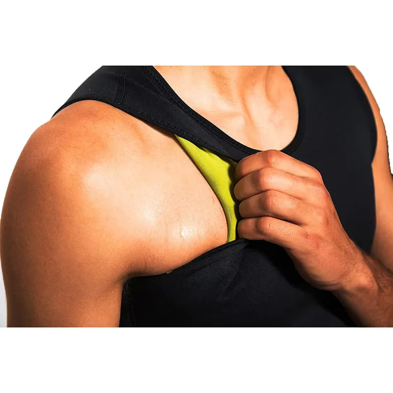 Trenings T-skjorte for Menn - Sauna Effekt Vest for Vekttap og Trening
