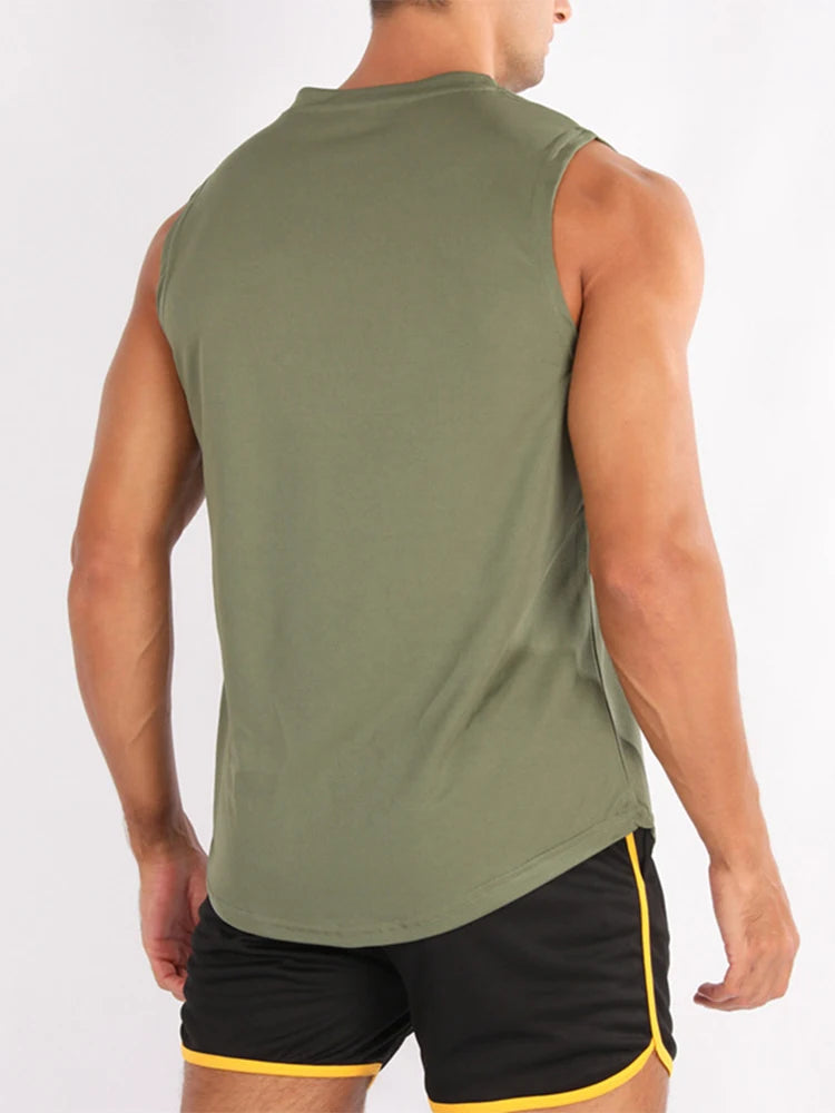 Gym Vest for Menn - Bodybuilding Singlet Ermeløs Treningstopp