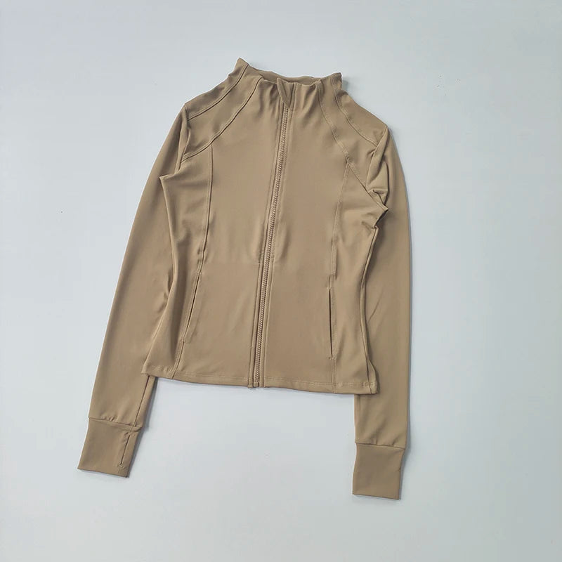 Treningsjakke for kvinner – Slim Fit Cardigan med glidelås