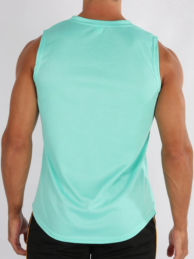 Gym Vest for Menn - Bodybuilding Singlet Ermeløs Treningstopp