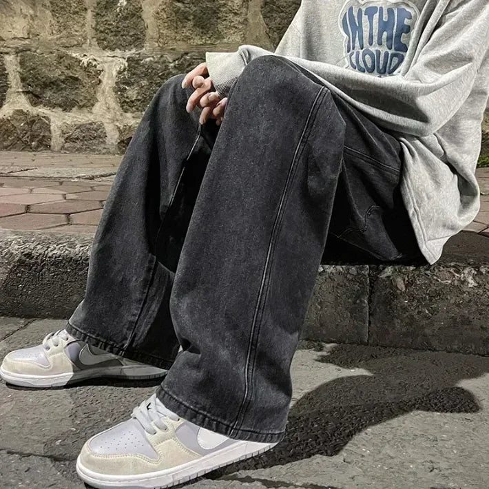 Streetwear Wide Leg Jeans – Løs passform