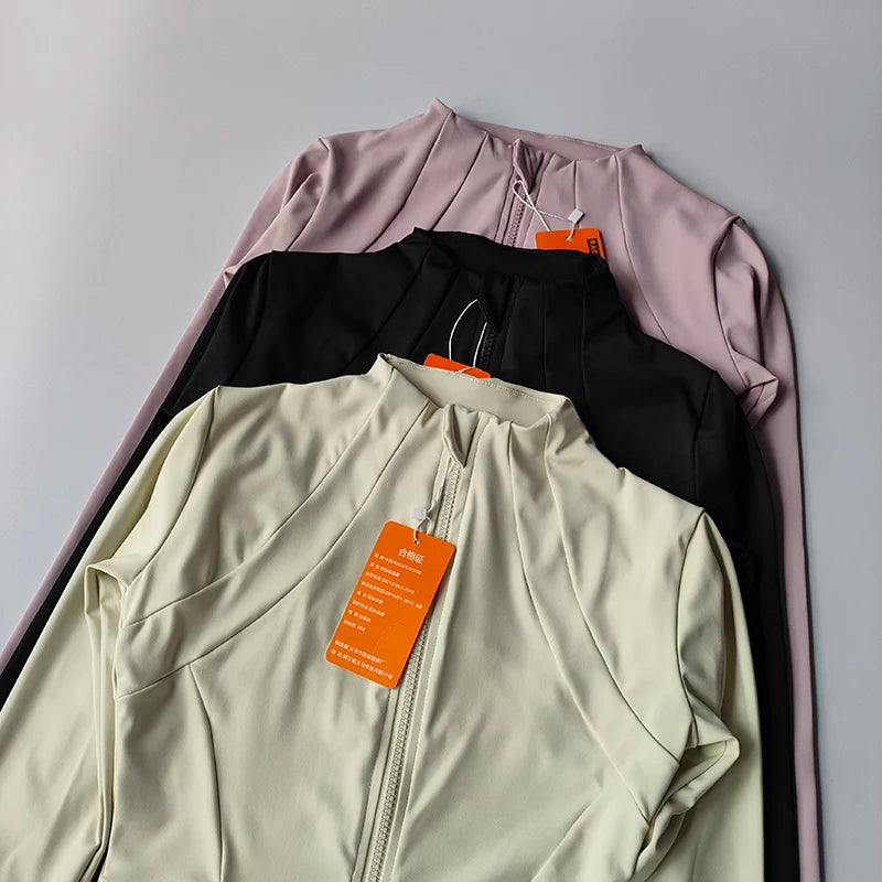 Treningsjakke for kvinner – Slim Fit Cardigan med glidelås