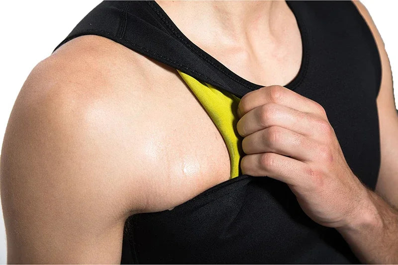 Trenings T-skjorte for Menn - Sauna Effekt Vest for Vekttap og Trening