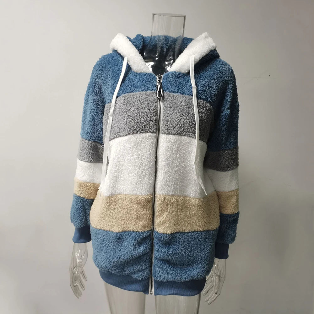 Oversized Hette-jakke Dame – Varm Vinterjakke med Glidelås