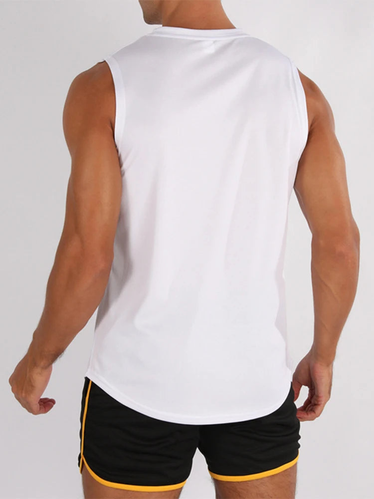 Gym Vest for Menn - Bodybuilding Singlet Ermeløs Treningstopp