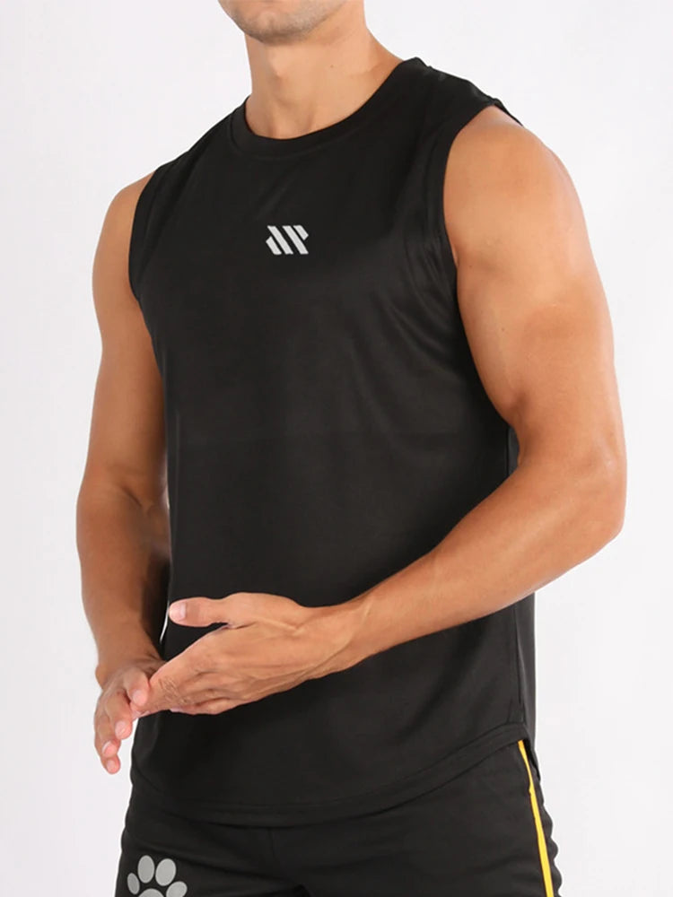 Gym Vest for Menn - Bodybuilding Singlet Ermeløs Treningstopp