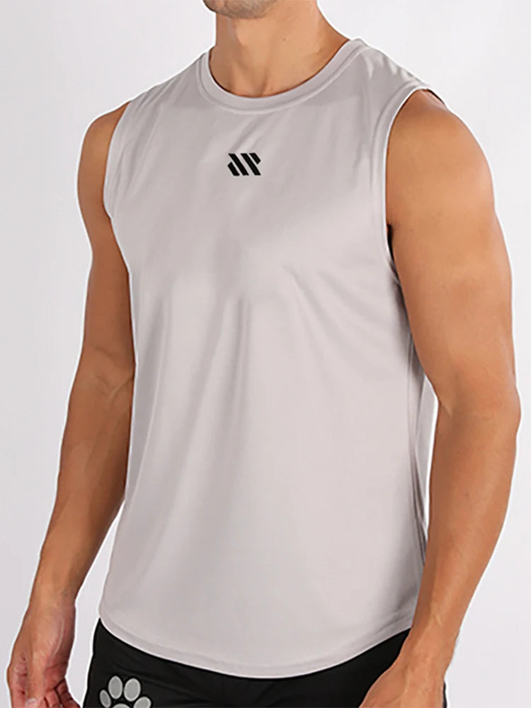 Gym Vest for Menn - Bodybuilding Singlet Ermeløs Treningstopp