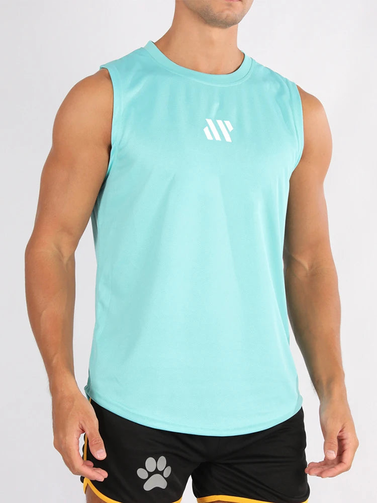 Gym Vest for Menn - Bodybuilding Singlet Ermeløs Treningstopp