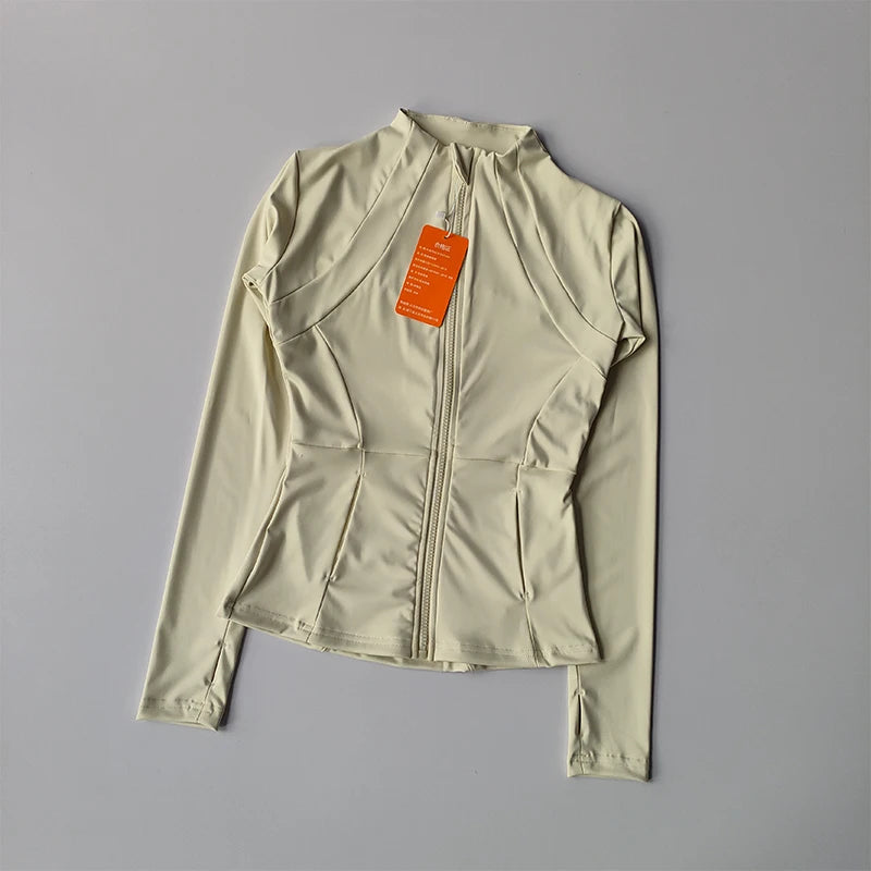 Treningsjakke for kvinner – Slim Fit Cardigan med glidelås