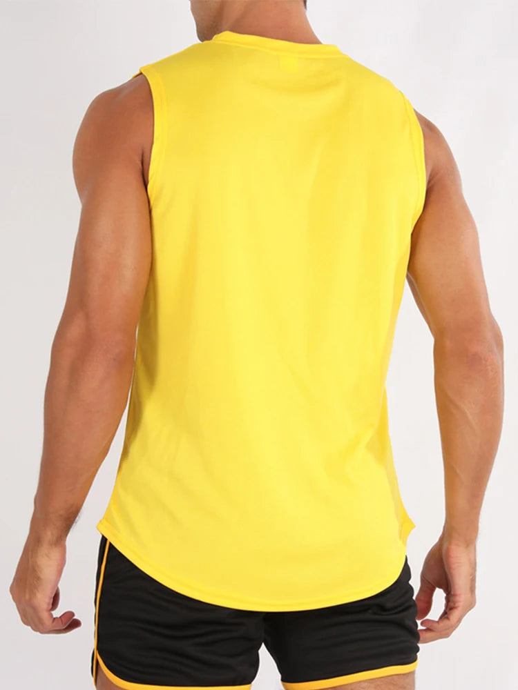 Gym Vest for Menn - Bodybuilding Singlet Ermeløs Treningstopp