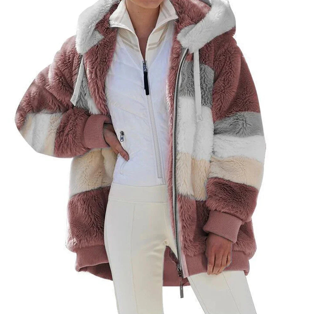 Oversized Hette-jakke Dame – Varm Vinterjakke med Glidelås