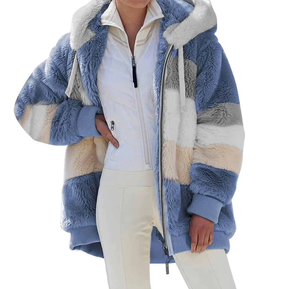 Oversized Hette-jakke Dame – Varm Vinterjakke med Glidelås