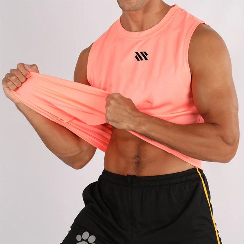 Gym Vest for Menn - Bodybuilding Singlet Ermeløs Treningstopp