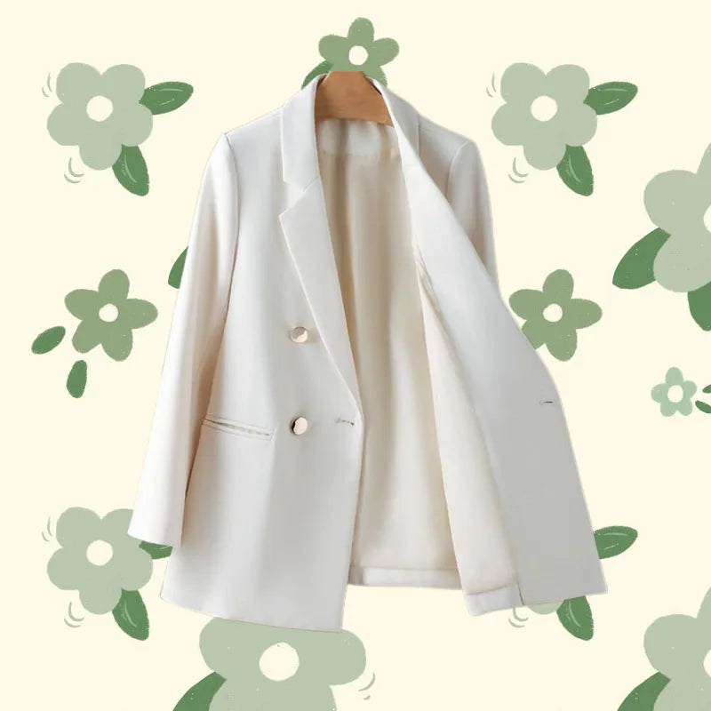 Oversized Blazer Dame – Britisk Stil, Kontorjakke
