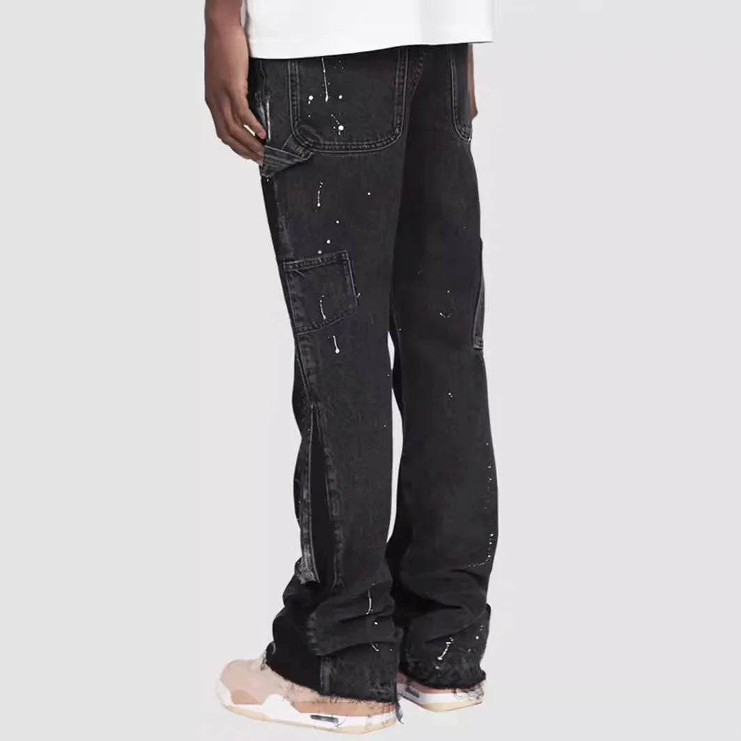 Elastiske Flared Jeans – Workwear stil