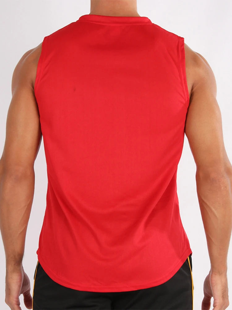 Gym Vest for Menn - Bodybuilding Singlet Ermeløs Treningstopp