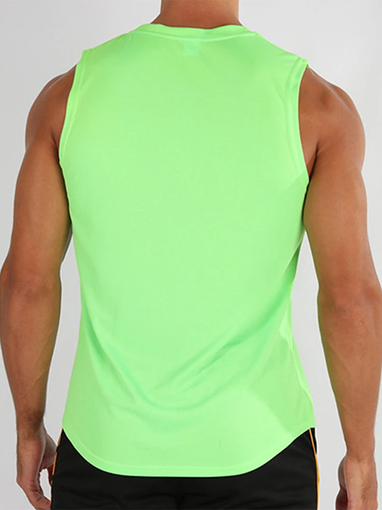 Gym Vest for Menn - Bodybuilding Singlet Ermeløs Treningstopp